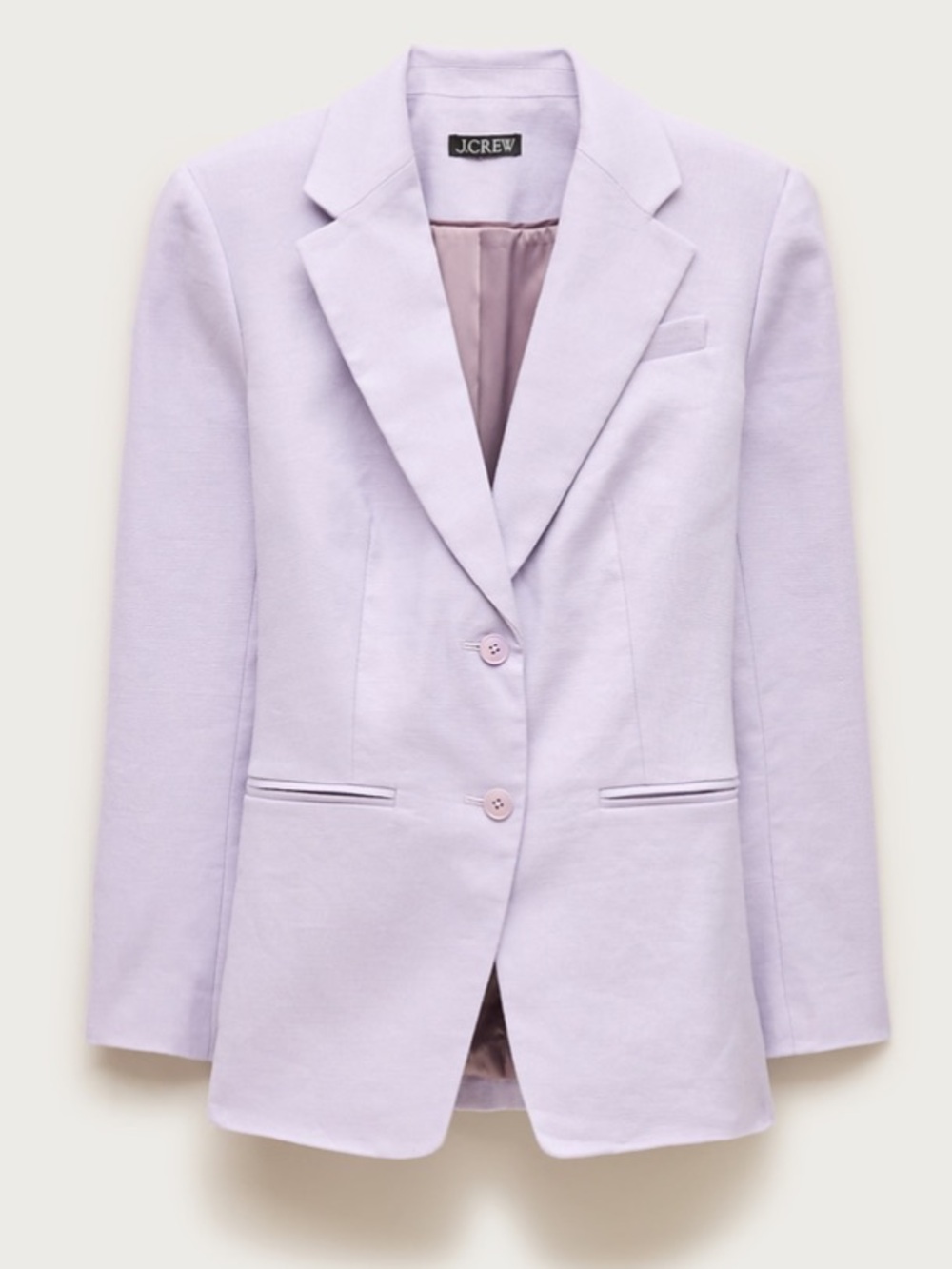 J. Crew Margeaux Blazer in Stretch Linen Blend Size 00 Lavender Purple NWT $228